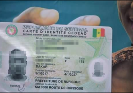 Senegal - Carte identite touristique